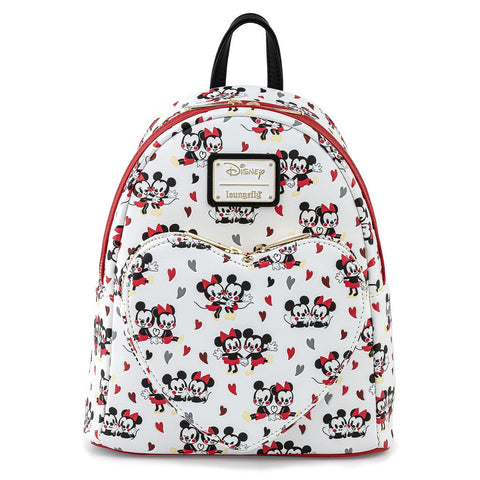 Disney Mickey & Minnie Mouse Love Heart Aop Mini Backpack