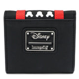 Loungefly X Mickey Blk Red Trifold Wallet